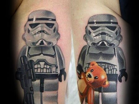 大臂机器人乐高纹身图案