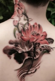 莲花纹身 好看的一组莲花主题刺青图片