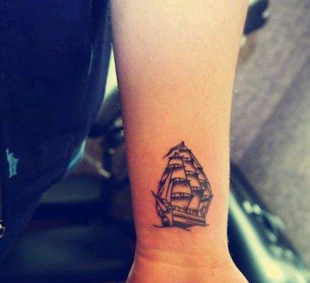 手腕一帆风顺纹身图案