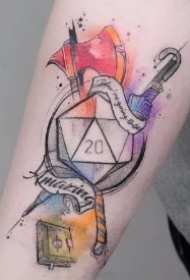 梦幻水彩纹身 9款小清新的水彩梦幻世界纹身图片