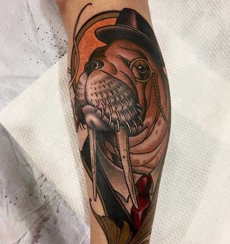 New school 小腿外侧 海象