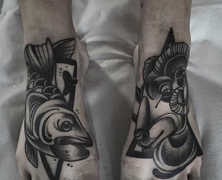 简约 脚背 鱼 山羊