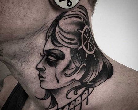 Old school  颈部 女人