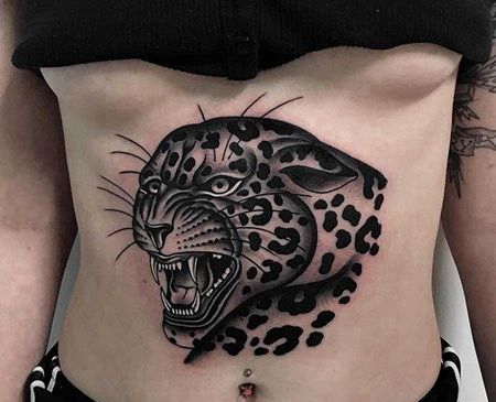 Old school  腹部 豹子