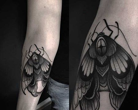 Old school  小臂外侧 飞蛾