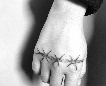 小清新 手背 荆棘