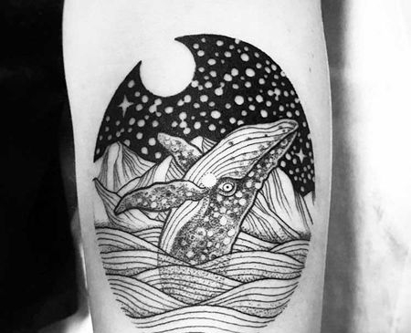 小清新 小臂内侧 鲸鱼