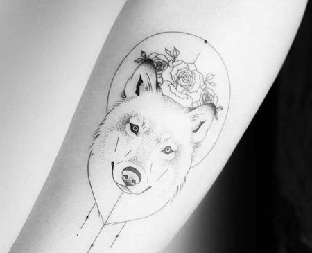 简约 小臂内侧 动物 狐狸