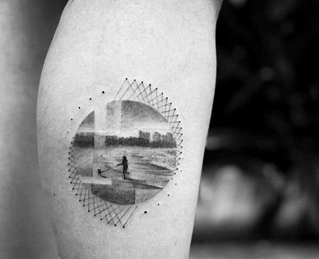 简约 小腿外侧 插画