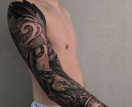 黑灰 手臂包围 鸟