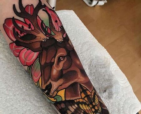 New school 小臂内侧 鹿