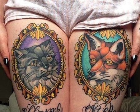 New school 小腿外侧 狐狸与猫