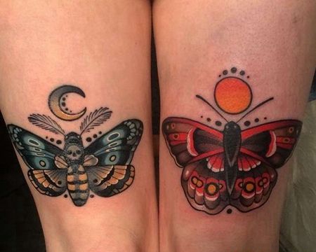 New school 大腿前侧 蝴蝶