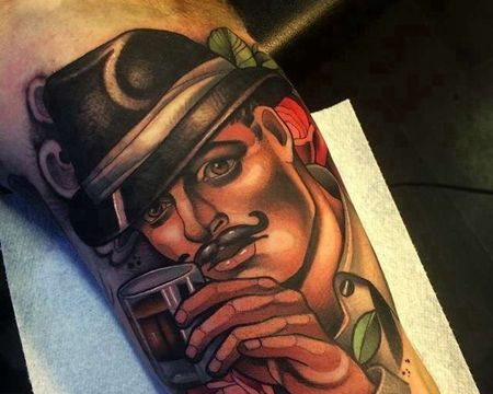 New school 大臂内侧 人像