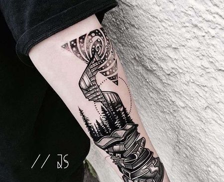 点刺 小臂内侧 书 树