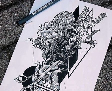 点刺 花朵 心脏