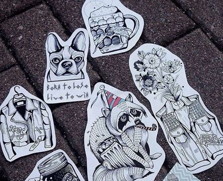 点刺  动物 衣服 瓶子 花朵