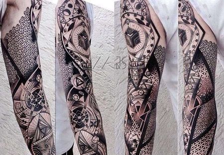 点刺 手臂包围 几何