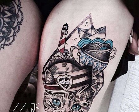 点线 大腿 猫 灯塔 奖杯