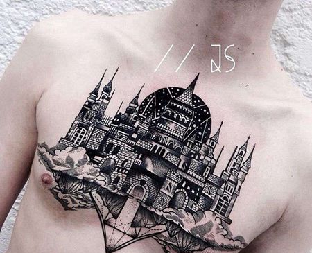 几何 胸口 建筑