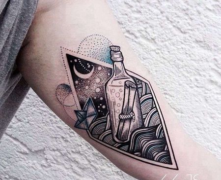 点刺 几何 大海 漂流瓶