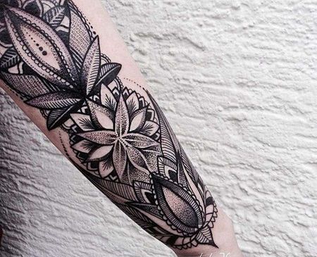 点刺 几何 小臂 花