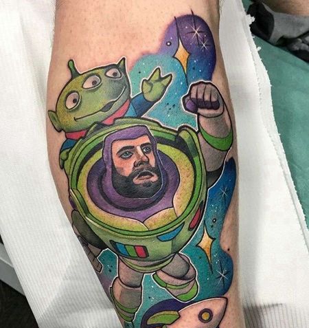 New School小腿玩具总动员纹身图案