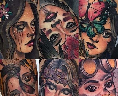 New School人像纹身图案