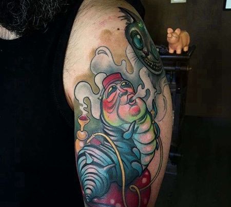 New School大臂虫子纹身图案