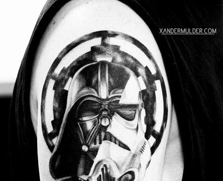 写实大臂绝地武士纹身图案