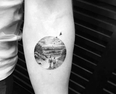 小清新写实小臂海纹身图案