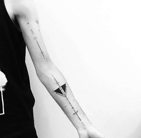 小清新几何纹身图案