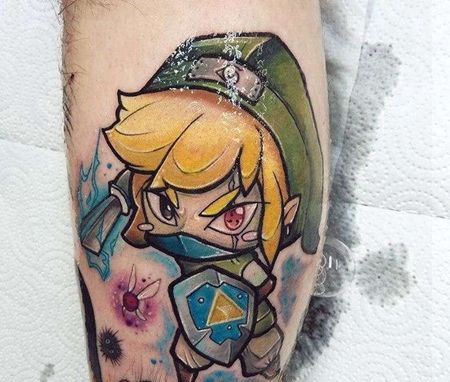 卡通小腿火影忍者卡卡西纹身图案