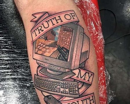 卡通小腿CS电脑纹身图案