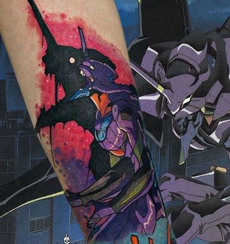 卡通大臂高达纹身图案