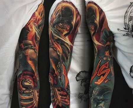 卡通胳膊纹身图案