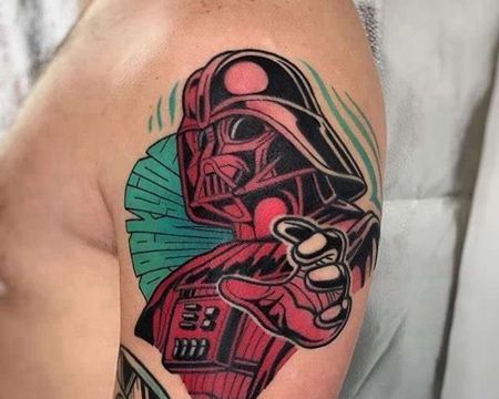 卡通小臂星际大战黑武士纹身图案