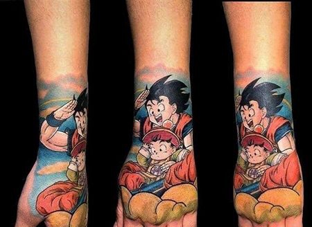 卡通小臂七龙珠孙悟空孙悟饭纹身图案