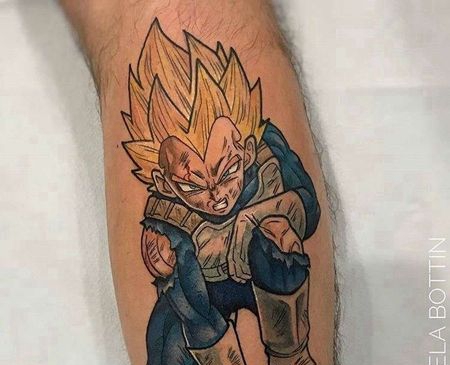卡通小臂七龙珠超级赛亚人贝吉塔纹身图案