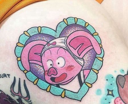 卡通大腿七龙珠纹身图案