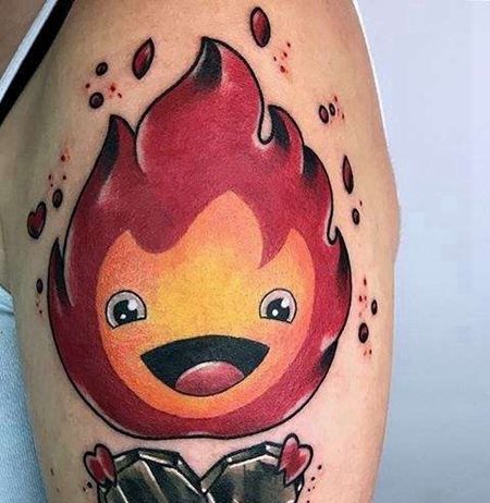 卡通大臂宫崎骏纹身图案