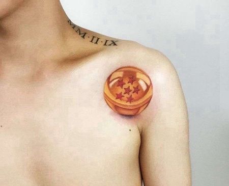 卡通锁骨七龙珠龙珠纹身图案