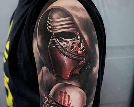 卡通大臂星际大战黑武士纹身图案