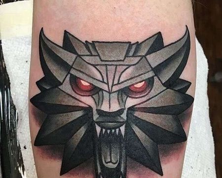 卡通小腿狮子纹身图案