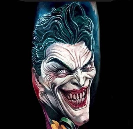 卡通小臂小丑纹身图案