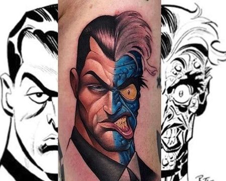 卡通小臂人像纹身图案