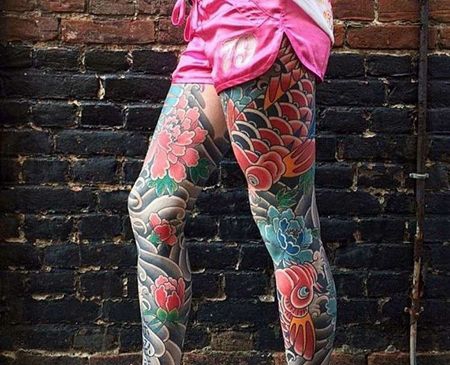 新传统鲤鱼纹身图案