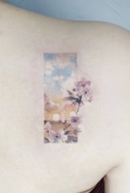 一组非主流彩色纹身图案