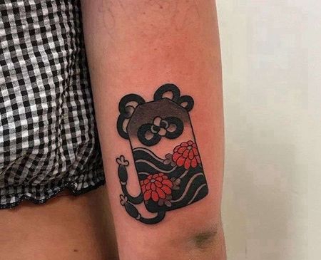 日式大臂牌子纹身图案