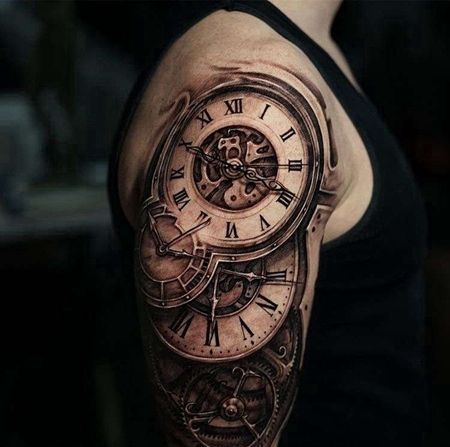 写实大臂机械纹身图案